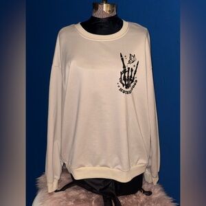 ✨ Motherhood Skeleton Rock Hand Graphic Sweatshirt ✨ size L